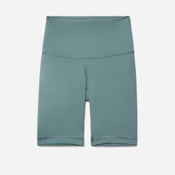 Everlane The Perform Biker Short Juniper Green Blue NWT High Waisted Size XS - Picture 2 of 9